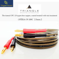 Triangle opera 2.5mm. Speaker cable with Audio grade Banana plug 1 pair สายลำโพงของแท้ ขนาด 2.5mm. พร้อมหัวบานาน่า จำนวน1คู่ 2เส้น