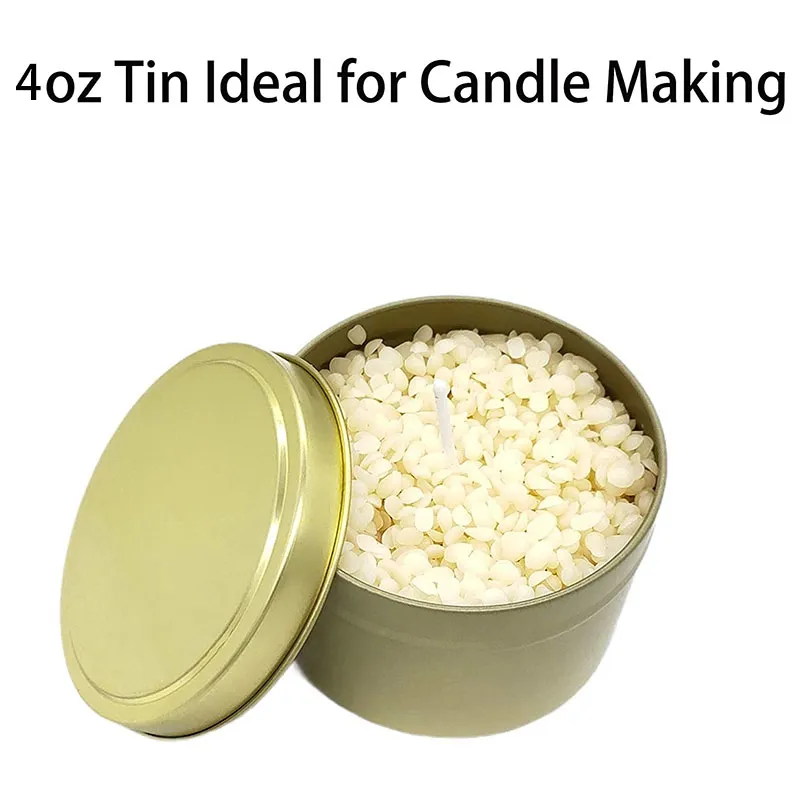 Candle Tins, 24 Piece, 4Oz Metal Candle Containers for Making Candles, Arts  & Crafts, Dry Storage,Gold