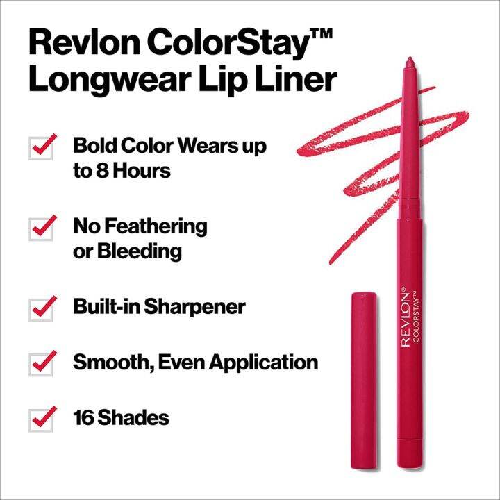 พร้อมส่ง ของแท้ ลิปไลน์เนอร์ Revlon ColorStay Lip Liner with Built in