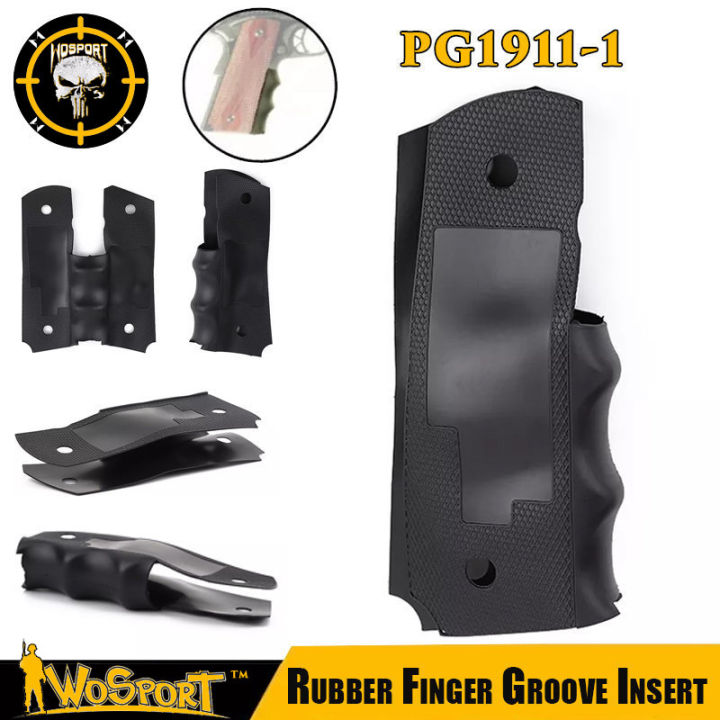 Wosport Pearce Grips Pg1911 1 Rubber Finger Groove Insert Fits Colt Government Model 1911 5281