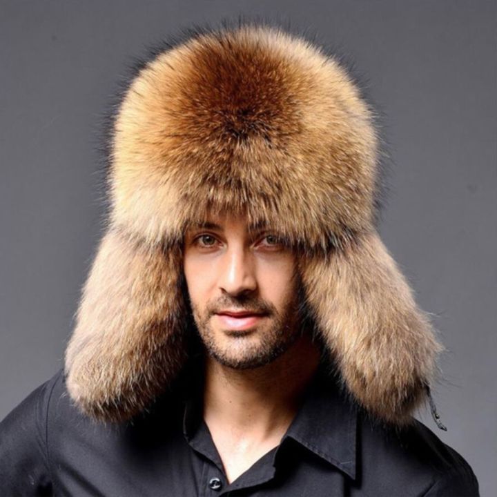 only-หมวกหนังแกะ-แต่งขนเฟอร์เทียม-กันลม-สไตล์รัสเซีย-แฟชั่นฤดูหนาว-สําหรับผู้ชาย-เล่นสกี-ล่าสัตว์