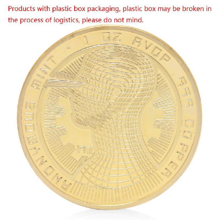 ชุบทองbitcoinเหรียญสะสมbtcสะสมงานศิลปะของที่ระลึกทางกายภาพของขวัญ