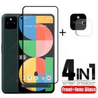 ❀✲♦ 4-in-1 For Google Pixel 5a Glass For Google Pixel 5a Tempered Glass Full Glue HD Screen Protector For Google Pixel 5a Lens Glass