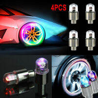 4PcsSet Car Wheel Tire Tyre Air Valve Stem Screws LED Light Auto Caps Cover Hub Lamp Decorative Lamps Waterproof Lights