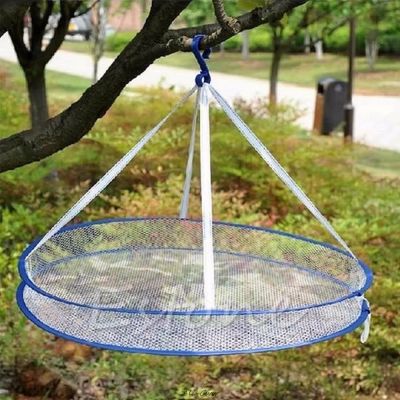 【YF】 Drying Rack Folding Hanging Clothes Laundry Sweater Basket Dryer 1 Layer Net