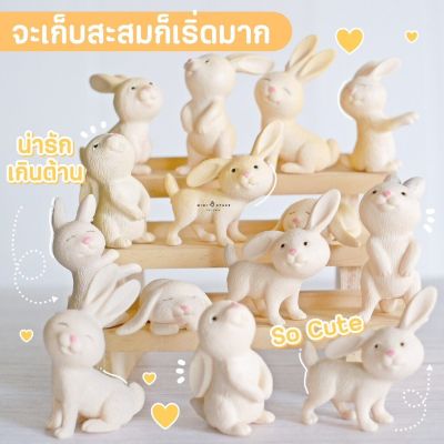 โมเดลกระต่ายน้อย 7 แบบ ตุ๊กตากระต่ายน้อย ตุ๊กตากระต่ายตกแต่งบ้าน (ชุด 7 แบบ)
