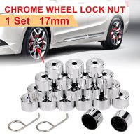 1Set 17MM Chrome Wheel Lock Nut Aluminum Alloy Wheel Hub Find Nut Big Bolt Cover Suitable For Volkswagen/Golf/Passat/Polo Cover Nails  Screws Fastener