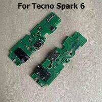 สำหรับ Tecno Spark 6แท่นชาร์จ USB ขั้วต่อช่องเสียบพอร์ตปลั๊กหัวเสียบสายเคเบิลงอได้ PCB บอร์ดซ่อมโทรศัพท์มือถือ