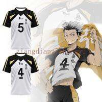 Haikyuu!! Fukurodani คอสเพลย์เครื่องแต่งกายแขนสั้นเสื้อยืด High School Akashi bokuto JERSEY ชุดกีฬา Sportswear