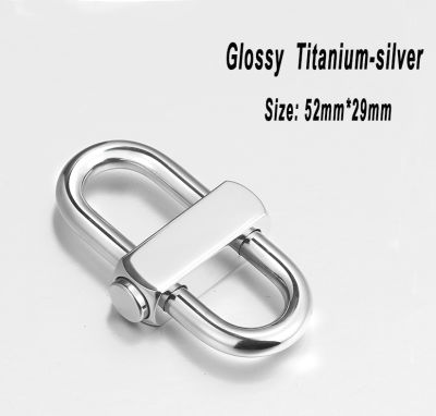 Real Titanium Durable Security Keychain Men Waist Hanging Luban Lock Style Car Key Chain Super Light Anti-lost Key Accessories