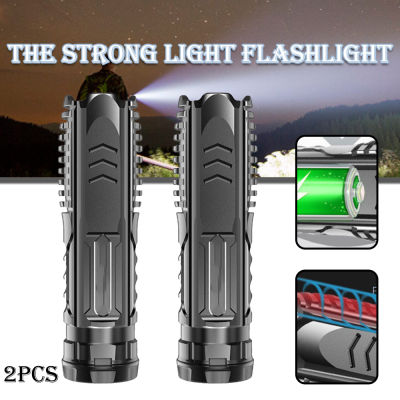 PEXELS ไฟสัญญาณแสง LED อเนกประสงค์ความสว่างสูงไฟฉายขนาดเล็ก USB ชาร์จได้ฉุกเฉินกันน้ำโคมไฟติดทนนานสำหรับกลางแจ้ง/ตั้งแคมป์/เดินป่า/ตกปลา/รักษาความปลอดภัยกลางคืน/งานอาคาร/แบกเป้/