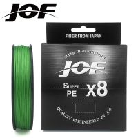 JOF เส้นใยไฟเอ็นตกปลา PE ซุปเปอร์150ม. 300ม. เอ็นตกปลาไฟ PE ไหลลื่น15-100LB น้ำเค็ม