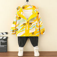 Childrens Clothing Boys Coat Spring And Autumn 2023 New Western Style Childrens Small Yellow Duck Clothes Baby Boys Spring Clothes Shell Jacket