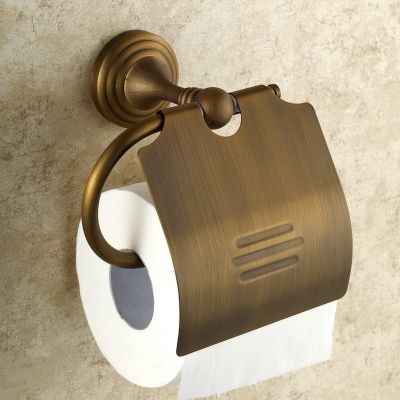 ✙✎ Antyczny mosiądz toaleta wc uchwyt na papier do montażu na ścianie wc uchwyt na papier uchwyt na papier tkanki akcesoria do kąpieli KD648