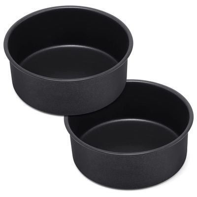 6Inch Cake Pan Set of 2 Nonstick Stainless Steel Small Round Cake Pans Tin Household Baking Mold for Baking Birthday Wedding Layer Cakes