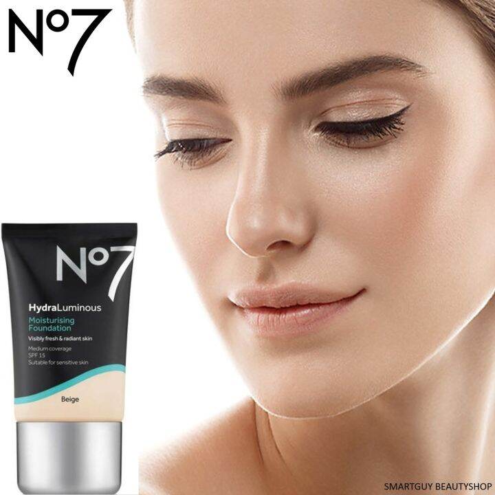 No7 Hydraluminous Moisturising Foundation Beige ครีมรองพื้นเนื้อบางเบาสูตรพิเศษจากต่างประเทศ 4632