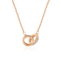 [COD]S925 เงินสร้อยคอแหวน necklace Mobius แหวนเล็กๆน้อยๆออกแบบ ins สาวฮอต jewelry จี้