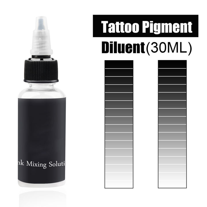 Tattoo Color Mixing Solution Safe Tattoo Ink Diluent 30ml with 100PCS