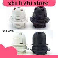 5PC 250V 4A E27 Light Bulb Base Plastic Full half Screw Lamp Holder Pendant power Socket Lampshade Ring for E27 White Black