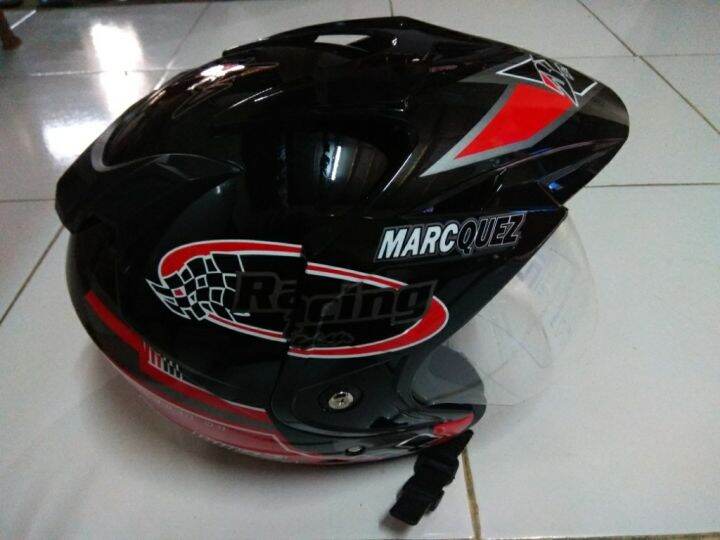 Helmet Double Visor Racing Marc Marquez Kualitas Setara helm KYT INK GM