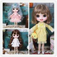 blythe doll ตุ๊กตาบลายธ์1/6 bjd ผิวขาวข้อต่อร่างกายผมสีทอง, ใหม่เคลือบใบหน้าแกะสลักริมฝีปาก หน้ายิ้มด้วยฟัน