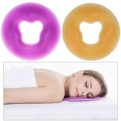 ┇ Soft Face Pillow SPA Massage Silicone Face Relax Cradle Cushion Bolsters Pillow Pad Beauty Care Non-slip Gel Massage Pillow