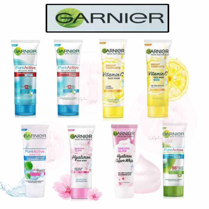 GARNIER Facial Wash / Foam / Scrub 100 ml Lazada Indonesia