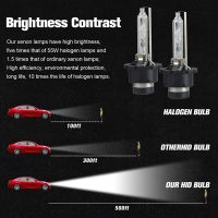 D4S HID Bulbs, Headlight Replacement Bulb 35W 6000K White High Low Beam for , Pack of 6 (6000K)