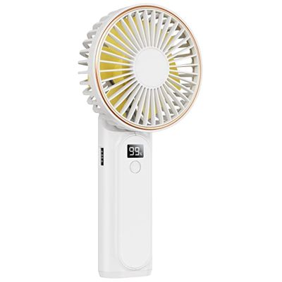 Handheld Fan, 3600MAh Portable Fan Mini Fan, 6 Speeds Adjustable, Small Personal Fan, Foldable Mini Desk Fan