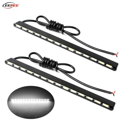 【CW】12V Car DRL Lights LED Strips Day Running Fog Lamps Interior Bulbs White Lighting Truck Trailer Off Road 4x4 Auto Accessories