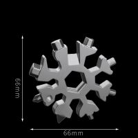 【♀】 bjuegj ประแจเกล็ดหิมะ18ใน1เครื่องมือรวมไขควงเกล็ดหิมะอเนกประสงค์ประแจเหล็กคาร์บอนสูงทรงหกเหลี่ยมด้านใน