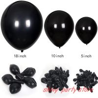 5-36inch Black Latex Balloons Round Art Shape Wedding Birthday Party Baby Shower Decoration Romantic Balloon Toys Wholesale Artificial Flowers  Plants