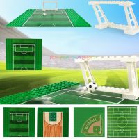 4Styles Baseball Football Field Basketball Court Stadium Base Plate Building Blocks Parts For Soccer Player Figures Kids Toys