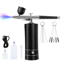 1ชุด Airbrush Kit ชาร์จไร้สาย Airbrush Compressor 30PSI แรงดันสูงแบบพกพา Airbrush Airbrush SET