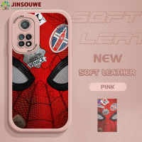 Jinsouwe เคสเคสมือถือสำหรับ Xiaomi Mi 10T Pro/ 10T เคส Mi10t Mi10tpro สำหรับปกหนัง PU การ์ตูนเด็กหญิงเด็กชายรูปสไปเดอร์แมน