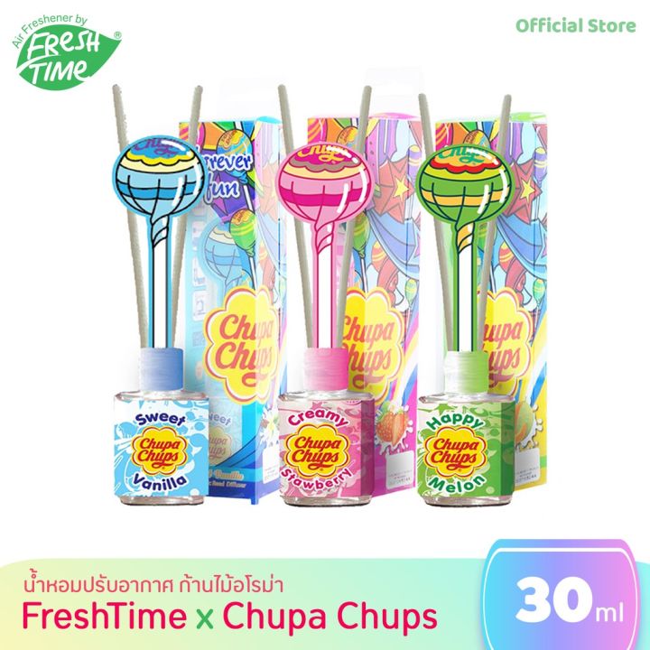 ขายดี-chupa-chups-x-freshtime-น้ำหอมก้านไม้-น้ำหอมปรับอากาศ-อโรม่าก้านไม้-มี-3-กลิ่นให้เลือก-ขนาด-30-ml-ตั้งในห้องน้ำ-ห้องนอน-ห้องนั่งเล่น