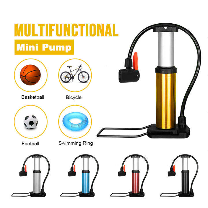 Bike Foot Pump Air Pump for Bike Motorcycle Mini Portable Tire Inflator