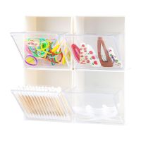 【hot】✴  Plastic Wall Mounted Storage Punch-free Dustproof Organizer Cotton Swab Jewelry Holder