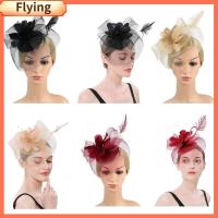 ขนนกตาข่ายอุปกรณ์เสริมผม Fascinator หมวกกิ๊บติดผมสำหรับไปงานชา