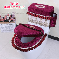 3Pcs ชุดที่นั่งชักโครกห้องอาบน้ำ Universal Cushion Toilet Cover Toilet Seat Cushion Floor Mat Winter Warm Pad Toilet Cover