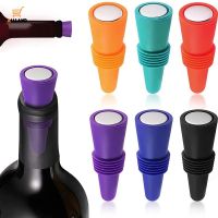 Universal Silicone Wine Stopper / Solid Color Leak Proof Champagne Wine Bottles Stopper / Family Bar Wine Storage Tools