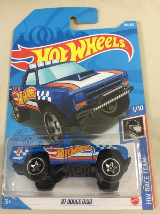 Hot Wheels 87 Dodge D100 Blue Die-cast Cars Toys for Boys New K 2021 ...