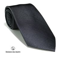 Giorgio Del Sarto Silk Necktie Grey with Fabric Texture เนคไทสีเทามีเท็กเจอร์