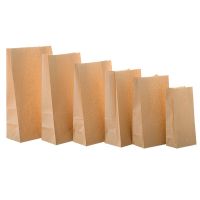 【CW】◈  10Pcs kraft paper bags tea food gift sandwich bread for party wedding supplies packaging snacks baking