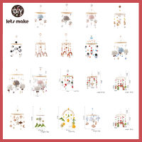 Baby Bed Bell Mobiles Rattles Toy With Music Wooden cket Educational Toy For Hangable Many Shapes Rotating Bell Gifts