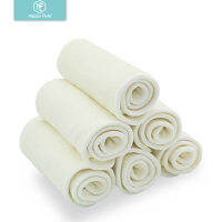 Happy Flute 510 Pcs 4 Layers Bamboo Liner Insert For Baby Cloth Diaper Nappy Natural Bamboo Washable