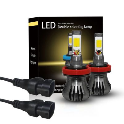 หลอดไฟ LED ติดตั้งง่าย2ชิ้นหลอดไฟตัดหมอกรถยนต์หลอด LED ทนทานไฟหน้ายานยนต์12V/40W,สินค้ามาใหม่