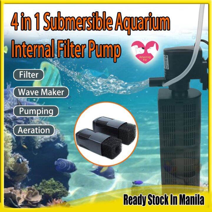 Brand New 100 4 in 1 Submersible Aquarium Filter Pump for (Up to 130