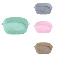 8Pcs Air Fryer Grill Accessories Reusable Baking Tray with Handle Non-Stick Silicone Pot for Oven Microwave