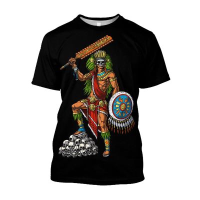 Jumeast 3D Aztec Warrior Art พิมพ์เสื้อ T สำหรับผู้ชาย Aesthetic Comfort Maya วัฒนธรรมกราฟิกเสื้อยืด Streetwear เสื้อผ้า T-shirty